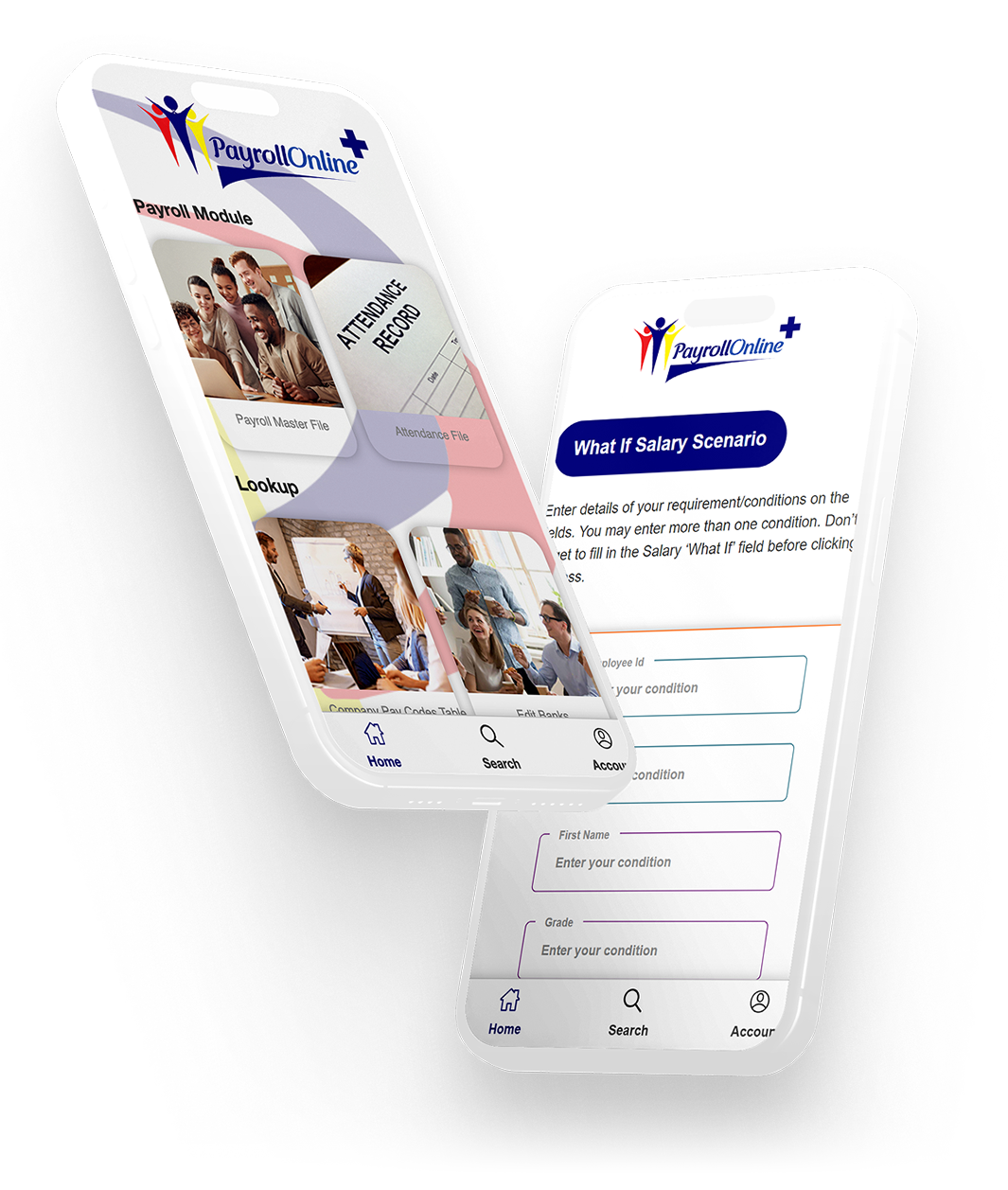 HROnline+ App Interface
